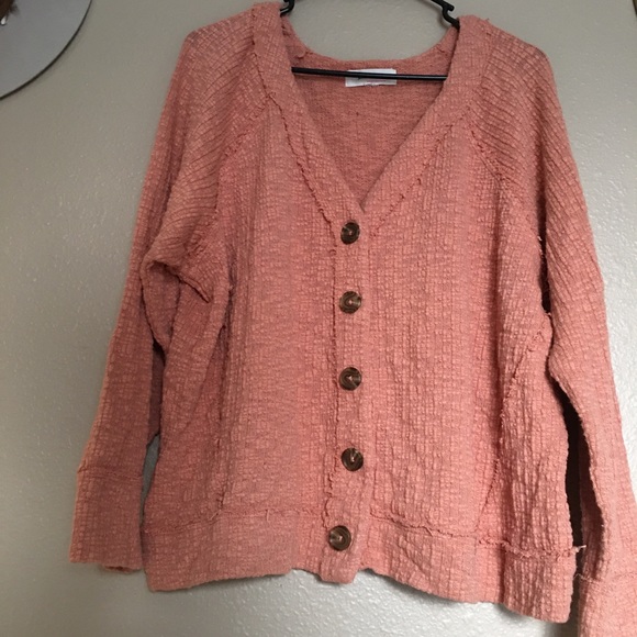 NWOT - TWO by VINCE CAMUTO - Women’s Salmon Long Sleeve Button-up Cardigan - XXL - Picture 4 of 9